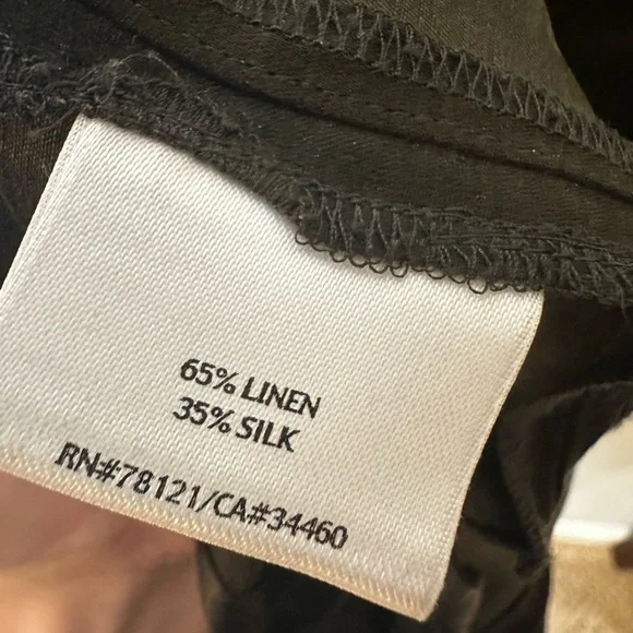 Eileen Fisher Olive Green Silk Linen Long Sleeves Duster dark green medium - Picture 8 of 12